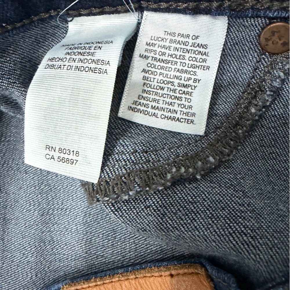 Lucky Brand Women's Deep Indigo Skinny Jeans Premium Denim Size 10 - Picture 8 of 10